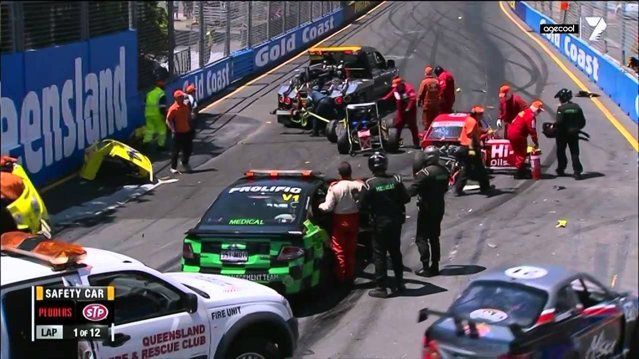 2013 Aussie Racing Cars - Gold Coast Opening Lap Crash (HD)