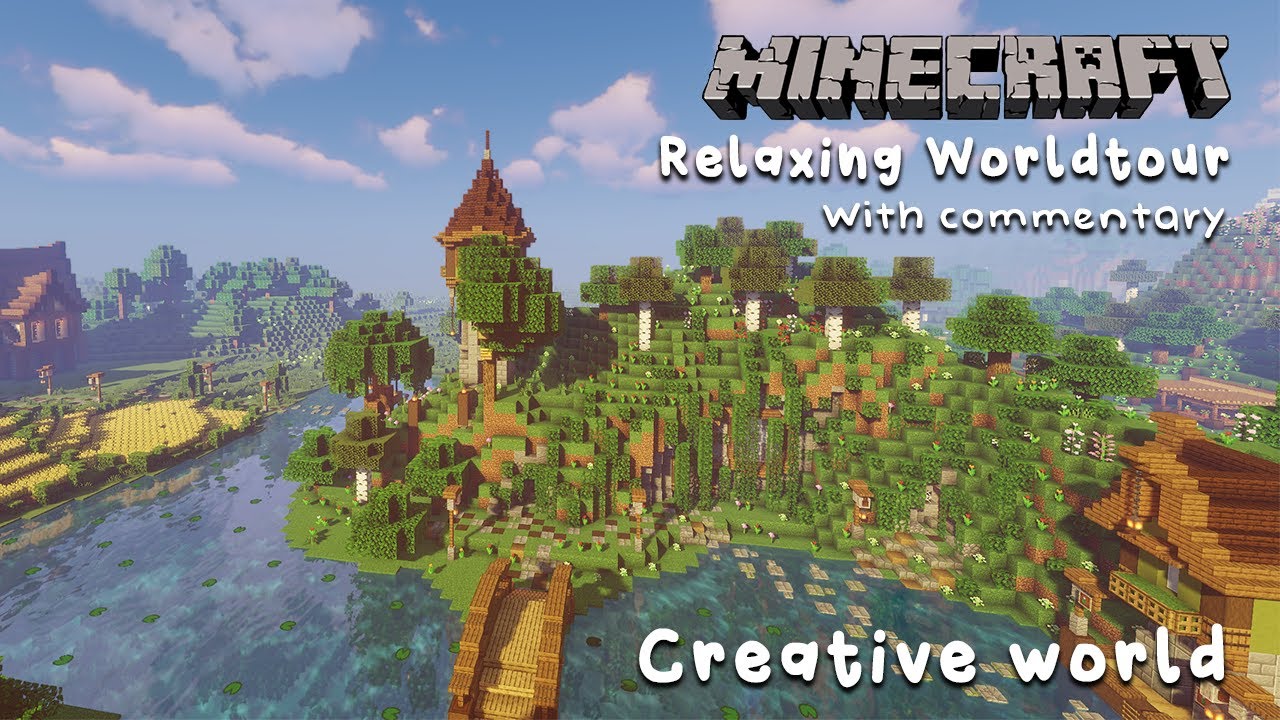 Minecraft ASMR Relaxing Worldtour With Commentary / Whispering | My Creative Building World | 1.20