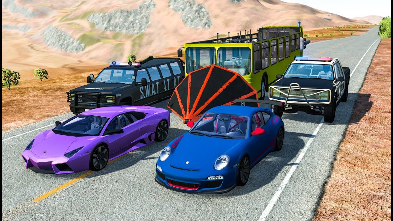 EPIC POLICE CHASES #26 - BeamNG Drive Crashes