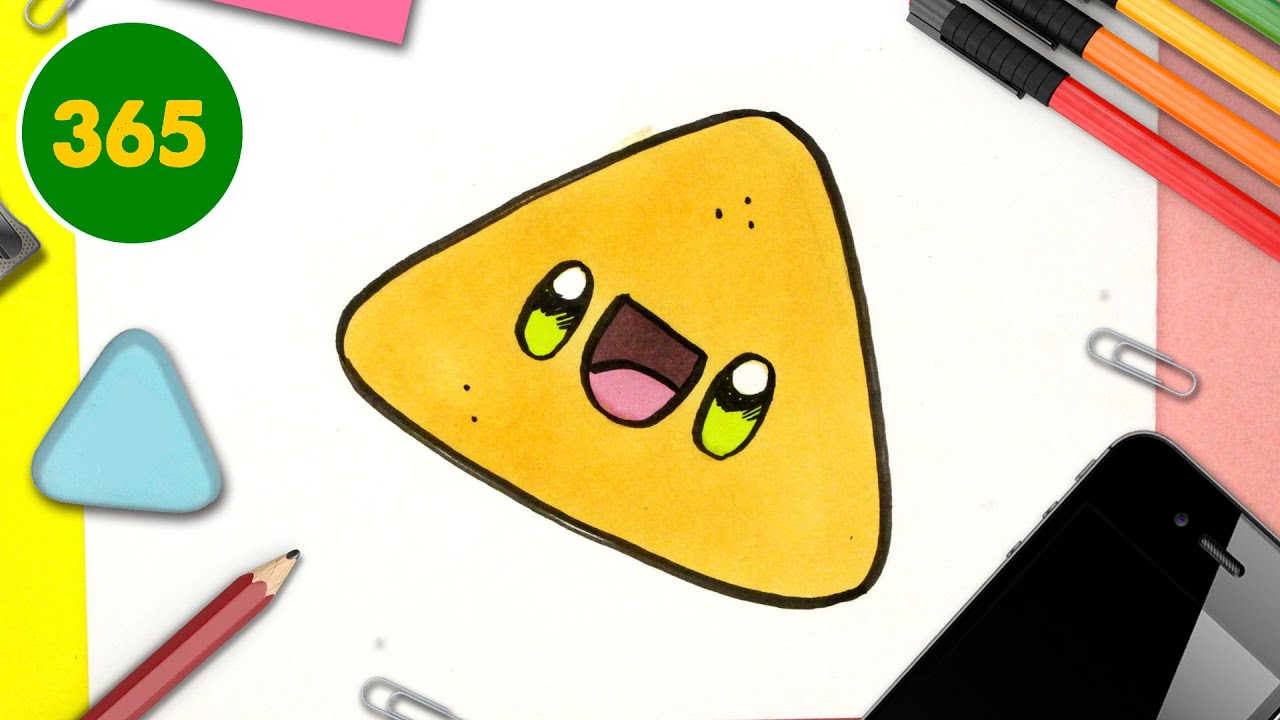 HOW TO DRAW A CUTE NACHOS KAWAII