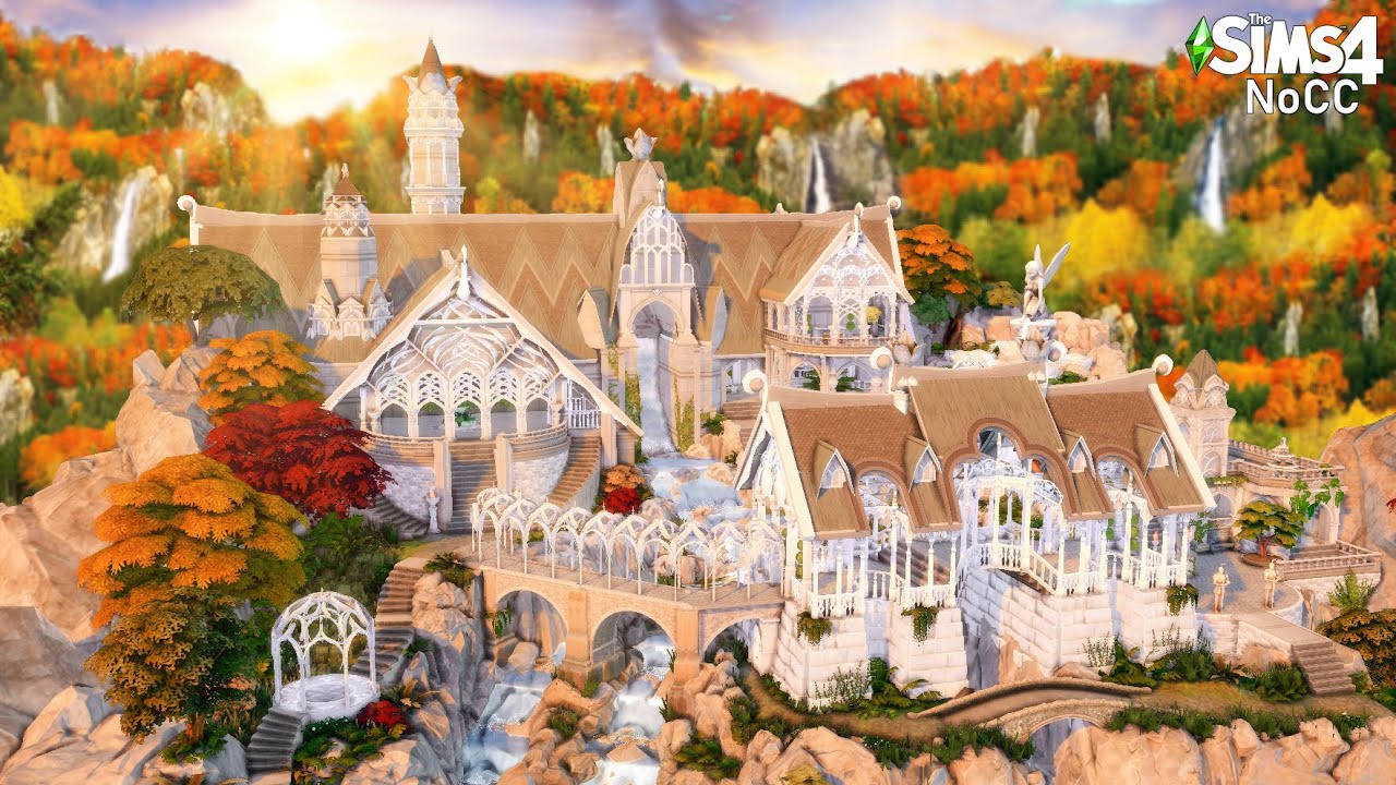 Rivendell - LOTR || Sims 4 Cinematic Tour || NoCC