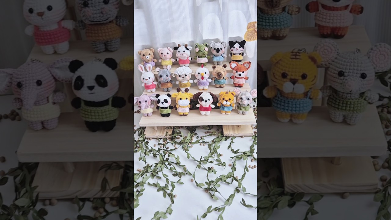 18 Amigurumi Mini Animals. Plz subscribe to my channel for full crochet tutorial #crochet #amigurumi