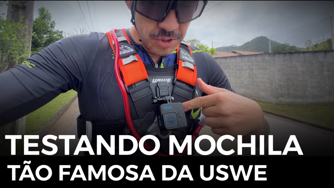 MOCHILA USWE TÃO FAMOSA COM ADAPTADOR GOPRO - TESTANDO
