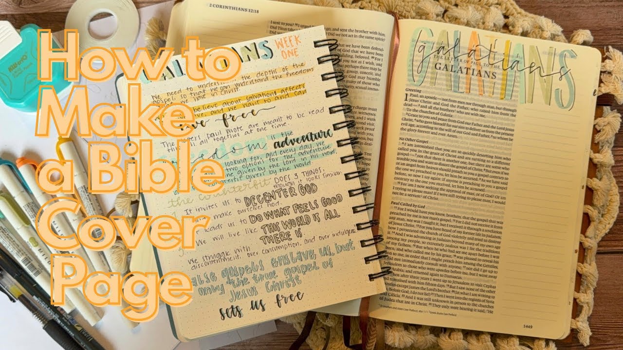 HOW TO MAKE A BIBLE COVER PAGE | Galatians Context and Intro