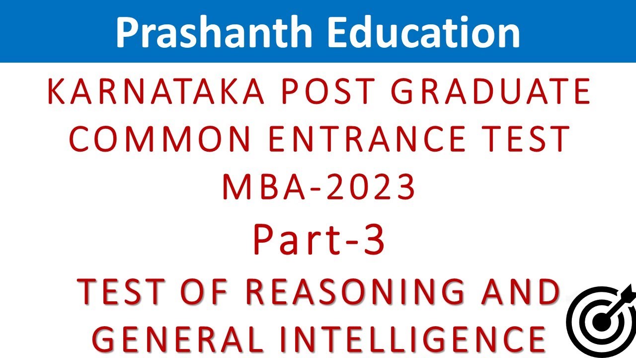 Karnataka PGCET 2025 PGCET MBA 2023 question paper solution with answers Part 3