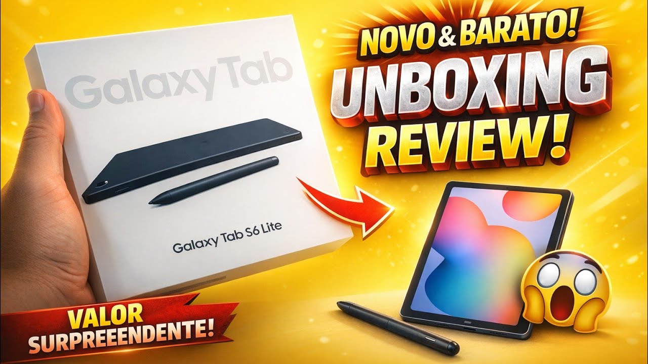 Galaxy Tab S6 Lite VALE A PENA? Unboxing + Review Completa (Barato?)