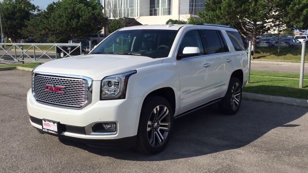 2017 GMC Yukon Denali Retractable Running Boards Sunroof White Oshawa ON Stock #171793