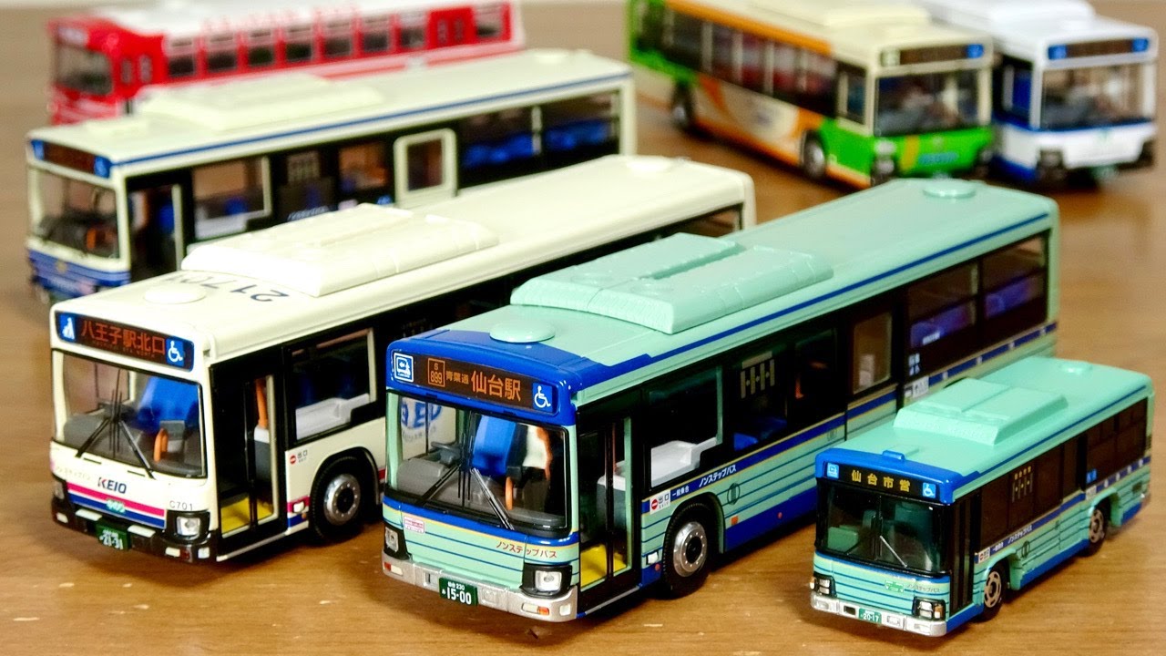 高級バスも６台目！トミカ リミテッドヴィンテージネオ いすゞエルガ (仙台市交通局) 今までのコレクションを添えて☆TOMICA LIMITED VINTAGE NEO BUS