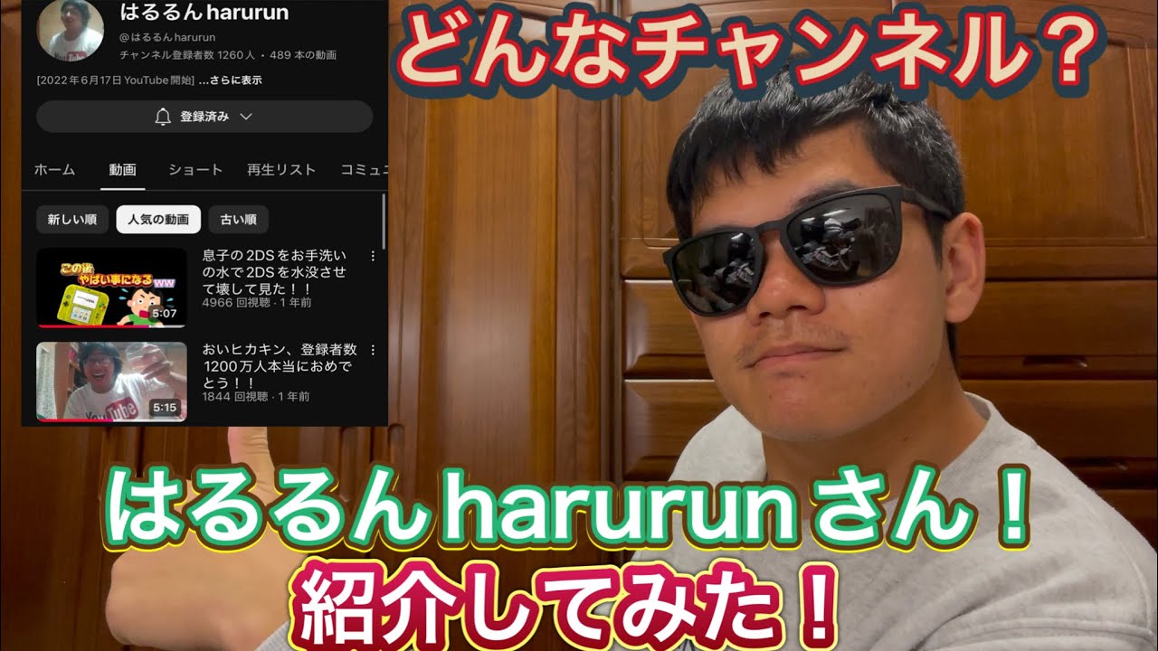 最近よく会話するYouTuberはるるんharurunチャンネルについて紹介してみた！