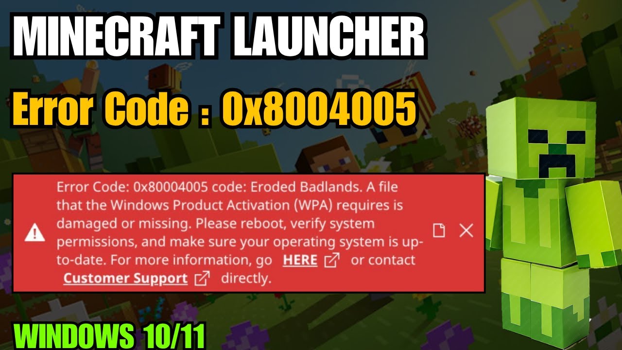 Fix Minecraft Launcher Error Code 0x80004005 in Windows | Easy Step-by-Step Guide