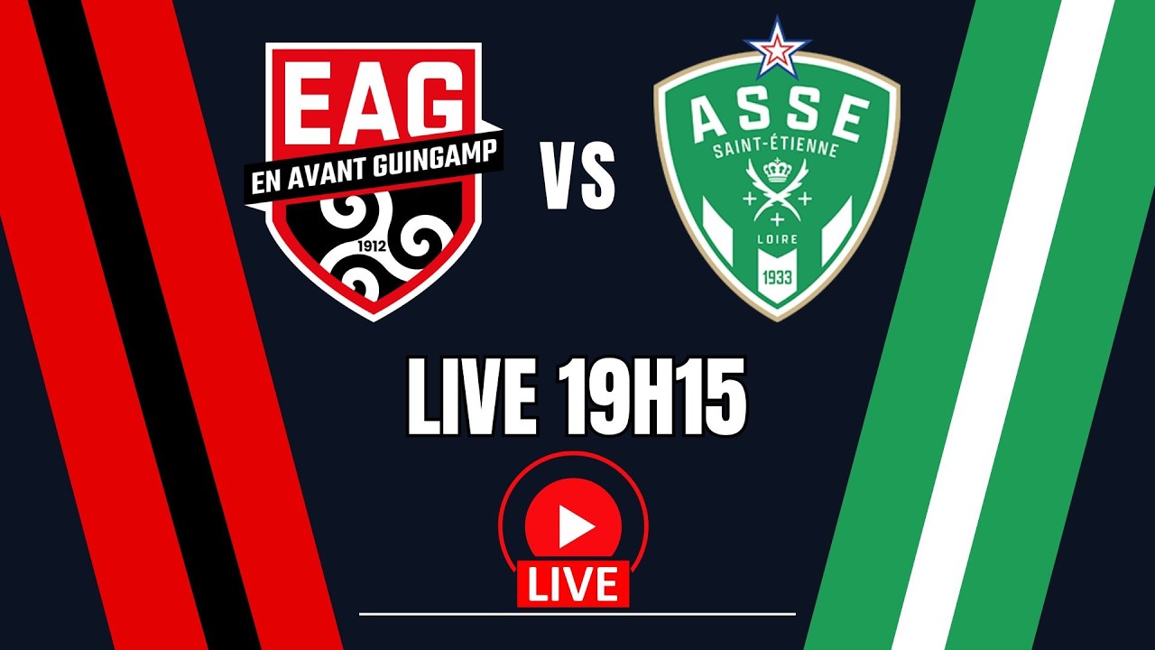 GUINGAMP - ASSE -  23ème journée de ligue 2 ! le match commenté en live 💥!