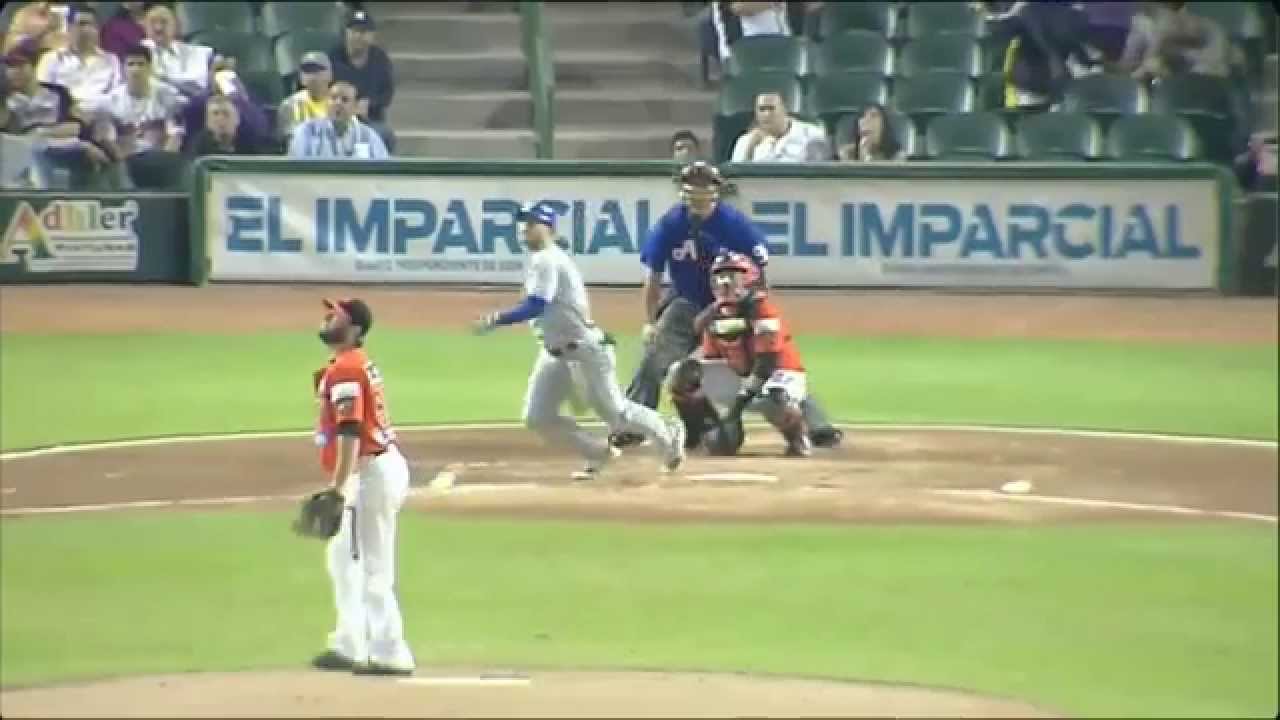 3 HomeRun's de Leo Heras de Charros de Jalisco 11-11-2014