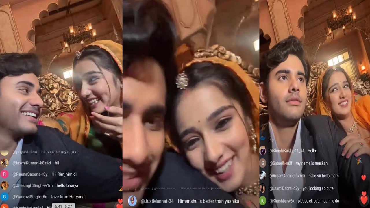 Rimjhim Sameer live video cute moments/ Himanshu tease Yashika/Rimjhim Serial/Himanshu and Yashika 