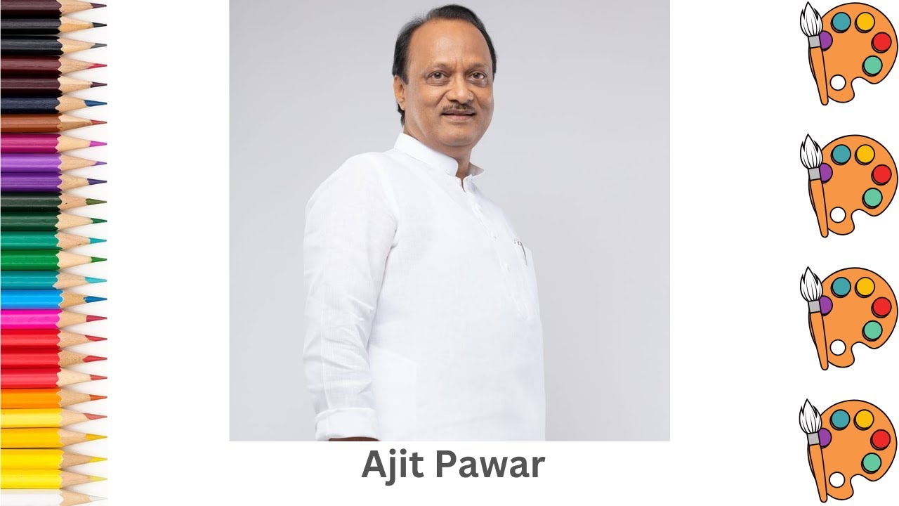🧑&zwj;⚖️ How to draw Ajit Pawar | Step by step tutorial to draw and color Ajit Pawar | Pencil to Palette