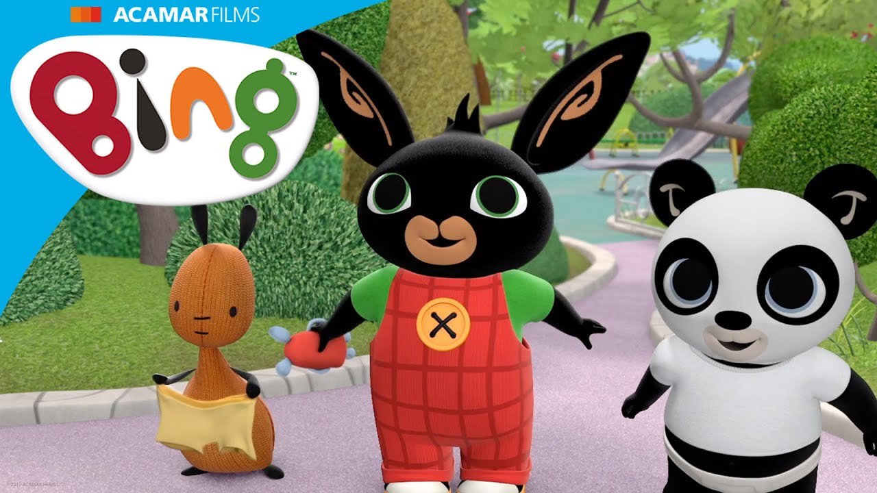 Bings un Pando izpēta jauno rotaļu laukumu! | Bings Latviski