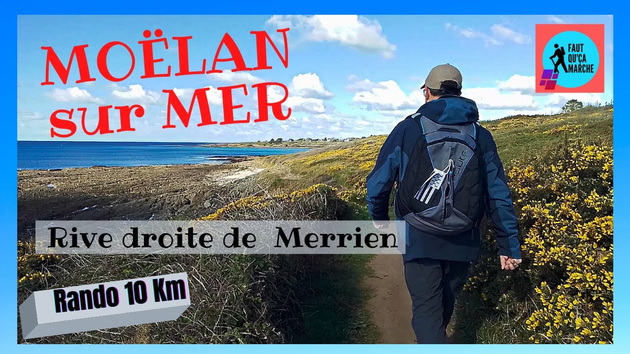 Randonnée en Finistère. Moëlan-sur-Mer. Boucle rive droite de la rivière de Merrien. 10 Km.  #Gr34