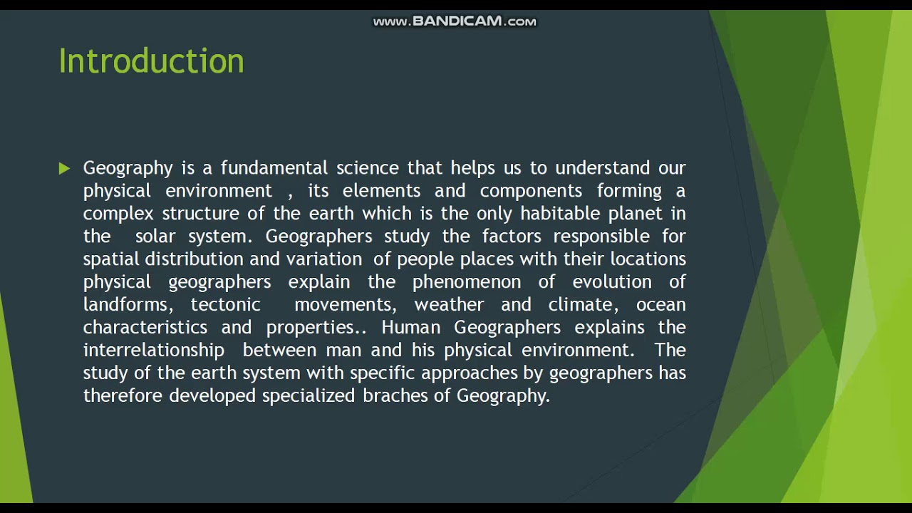 Lecture No.1 Definition, Nature and Scope of Geography by Basharat Ullah (PhD Pakistan Studies)