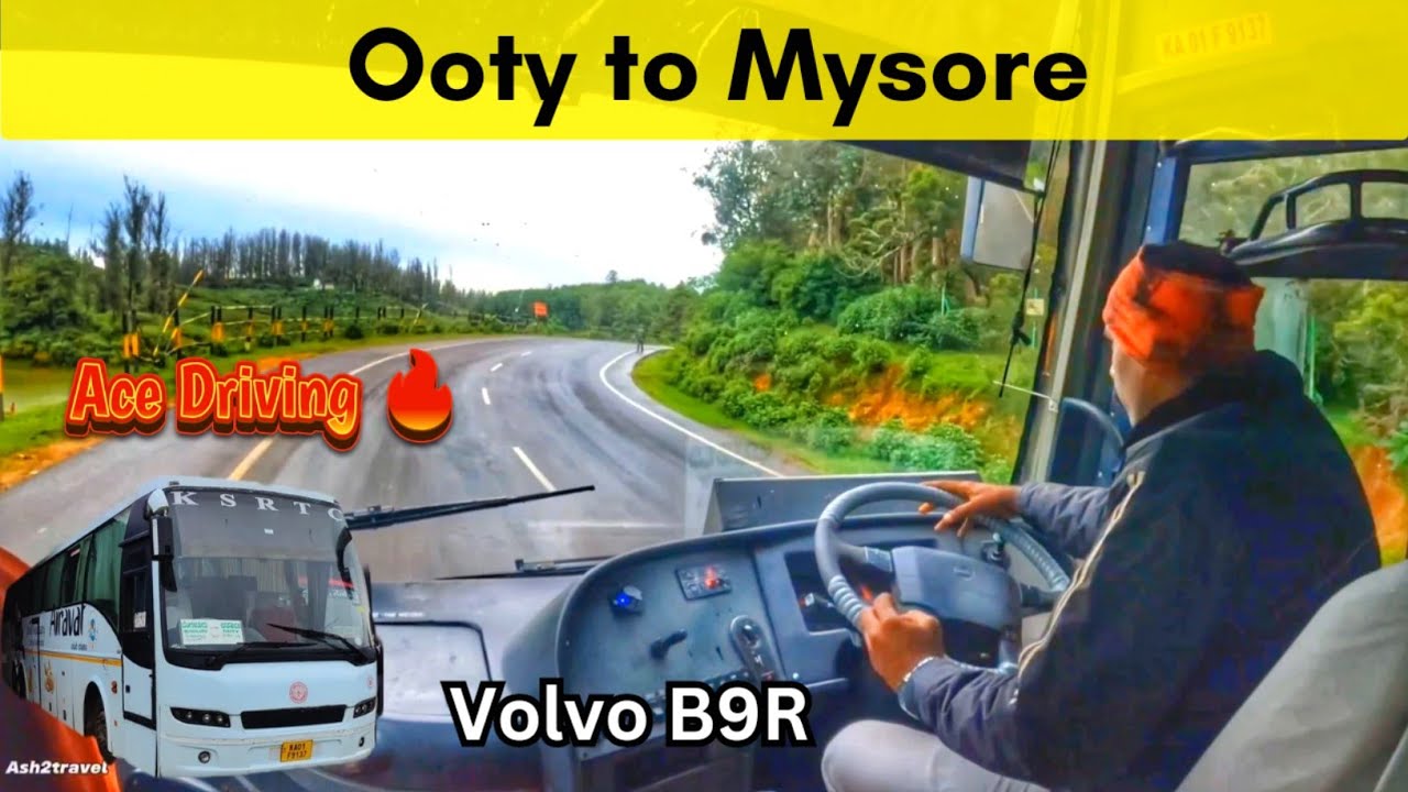 Ooty to Mysore by KSRTC Volvo B9R bus | Hairpin Bends| Bandipur Tiger Reserve🐯 | Nilgiri Hills