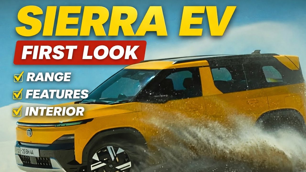 Tata Sierra EV First Look New Features Range Interior Price