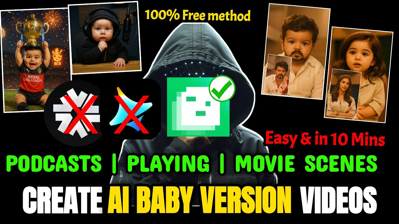 Create Free AI Baby Videos |Tamil 🔥Podcasts |Movie Scenes |Alternative Hedra & Dreamina |Time Review