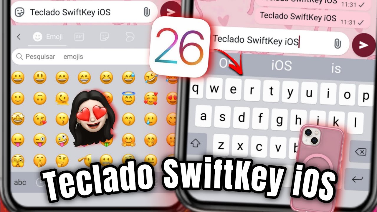 TECLADO IGUAL DO IPHONE NO ANDROID 🤩 SWIFTKEY iOS 2025  🎉 EMOJIS iOS + SONS DAS TECLAS iOS