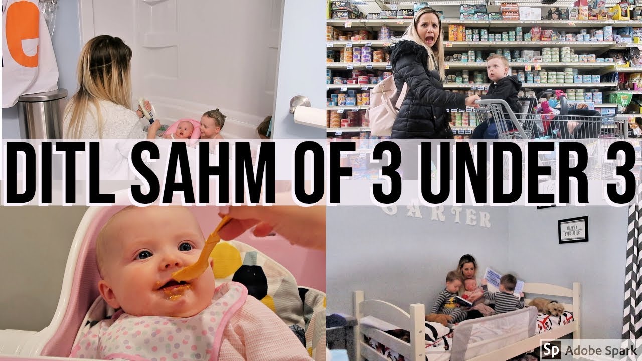 SOLO DITL SAHM OF 3 UNDER 3 // REAL LIFE MOM VLOG // BEAUTY AND THE BEASTONS 2019