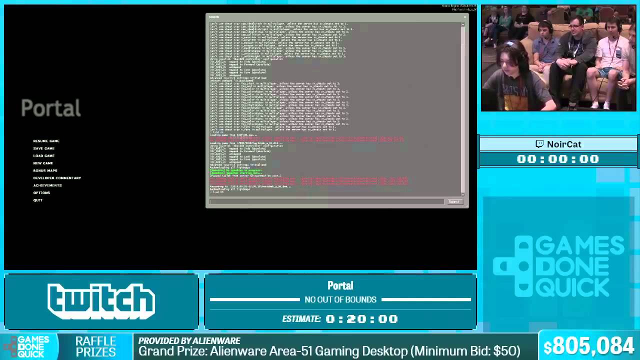 Portal by NoirCat in 14:41 - Summer Games Done Quick 2015 - Part 149