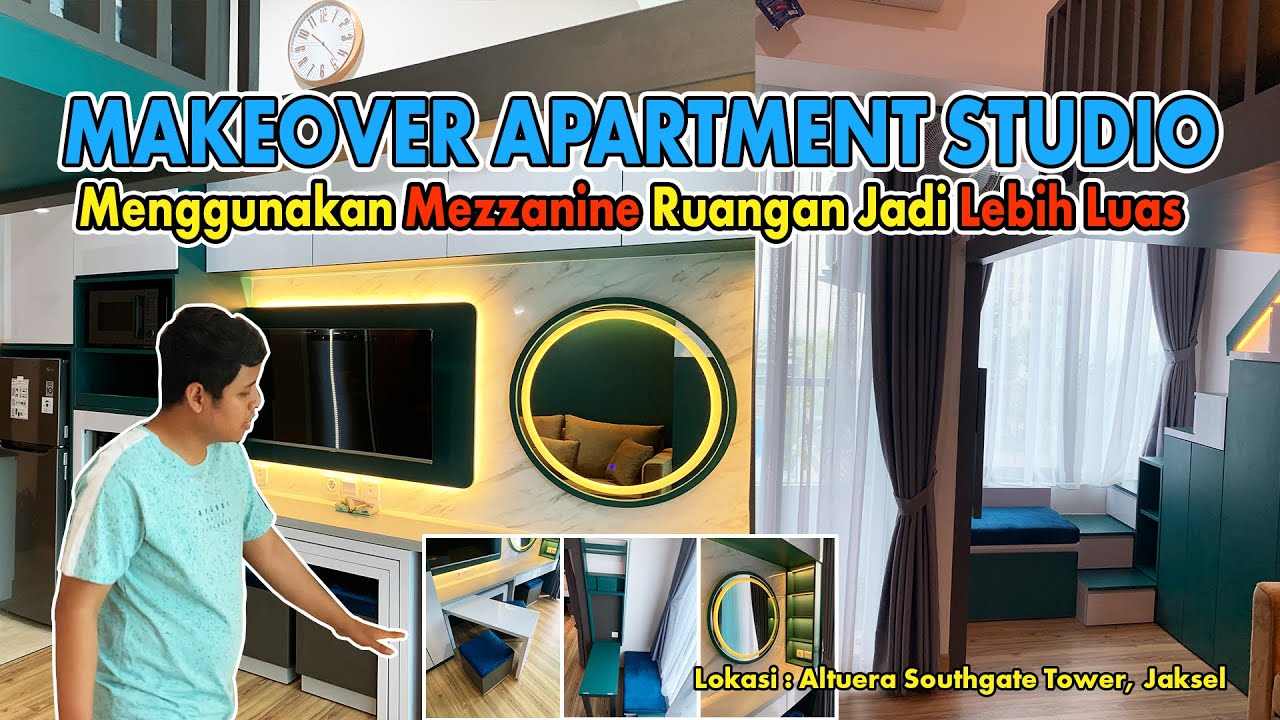 Wooww... Konsep Mezzanine. Apartemen Studio Jadi Sangat Luas.....