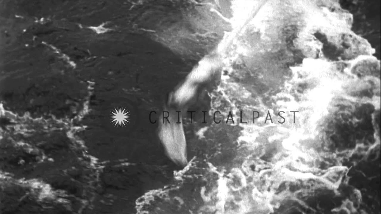 United States Navy sailors clearing mines during World War II. HD Stock Footage