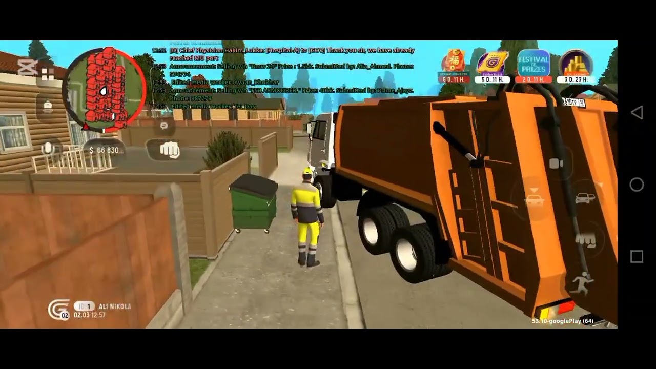 DOING ALL JOBS OF GRAND RP GARBAGE COLLECTOR ROAD SERVICE CASH COLLECTOR | PART 1 | LIKE SHARE