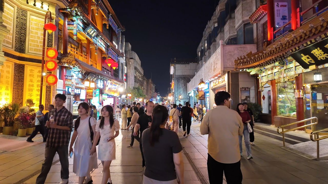 Beijing’s Most Famous Walking Street at Night | Qianmen Tour