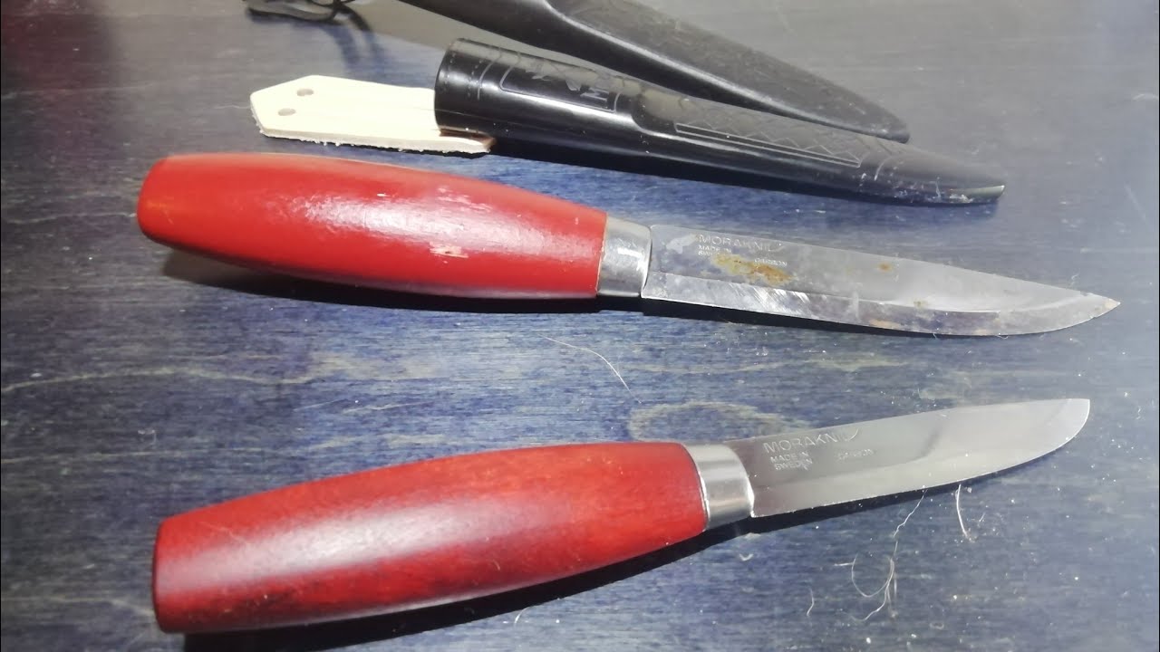 Old vs new, Mora classic knives. April 2021.