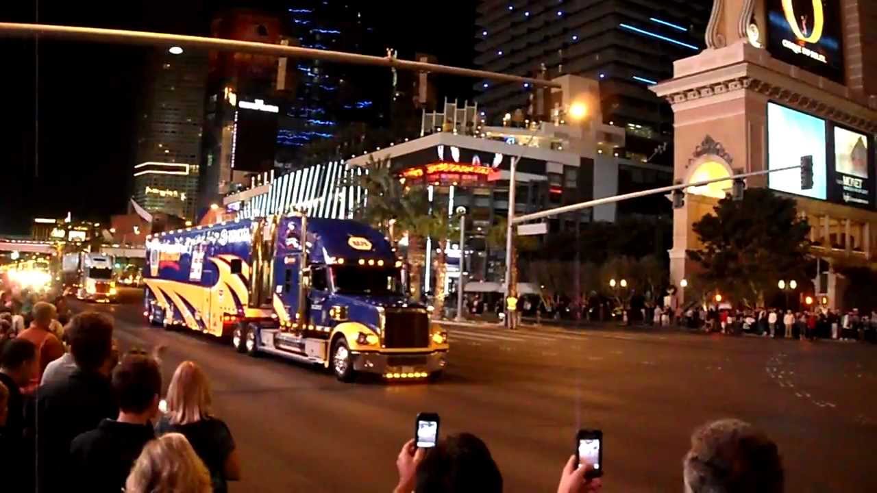 NASCAR Haulers parade in Las Vegas 2012