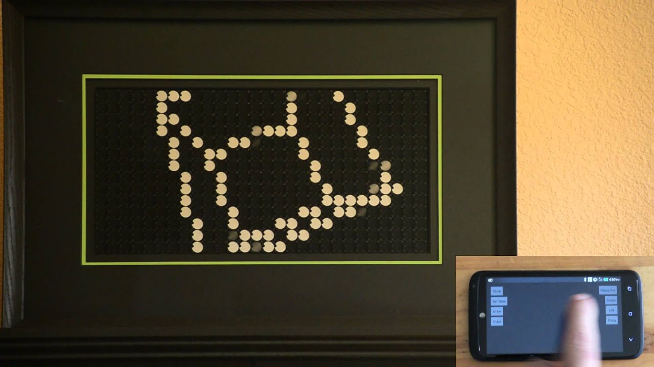 Flipdot display with drawing, games, etc.
