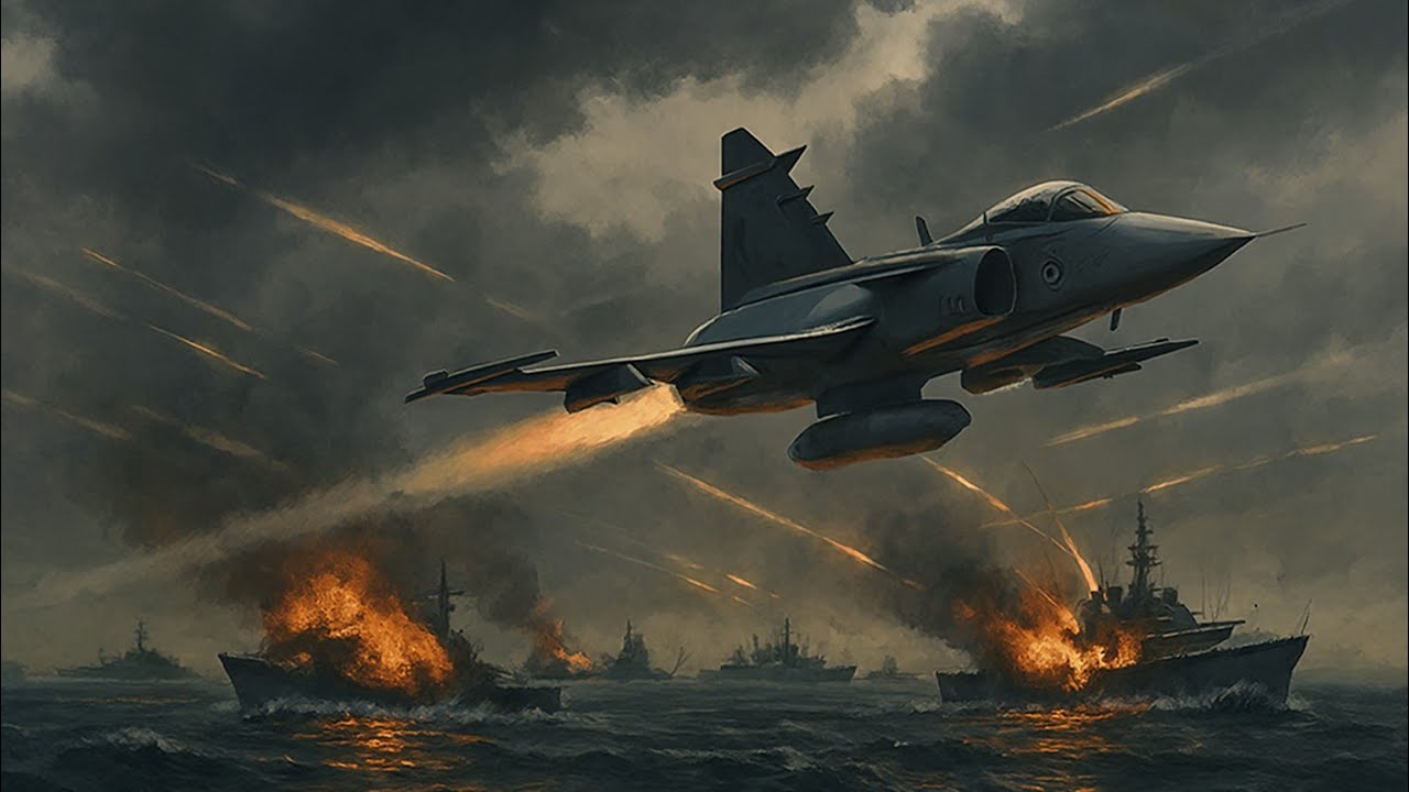 Gripen Against Russian Navy !!! 2 Russian Destroyers Sunk !!!