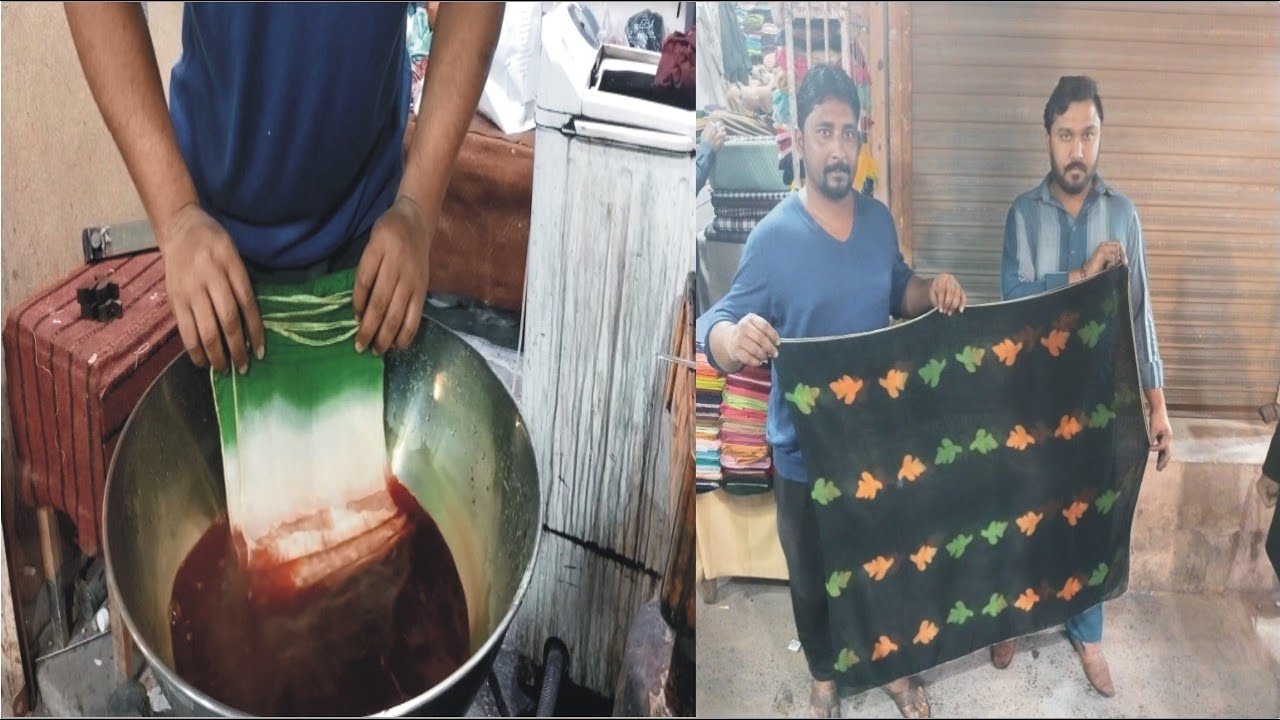 Amazing skills of fabric Dyeing in local market || Cloth Dyeing in Faisalabad