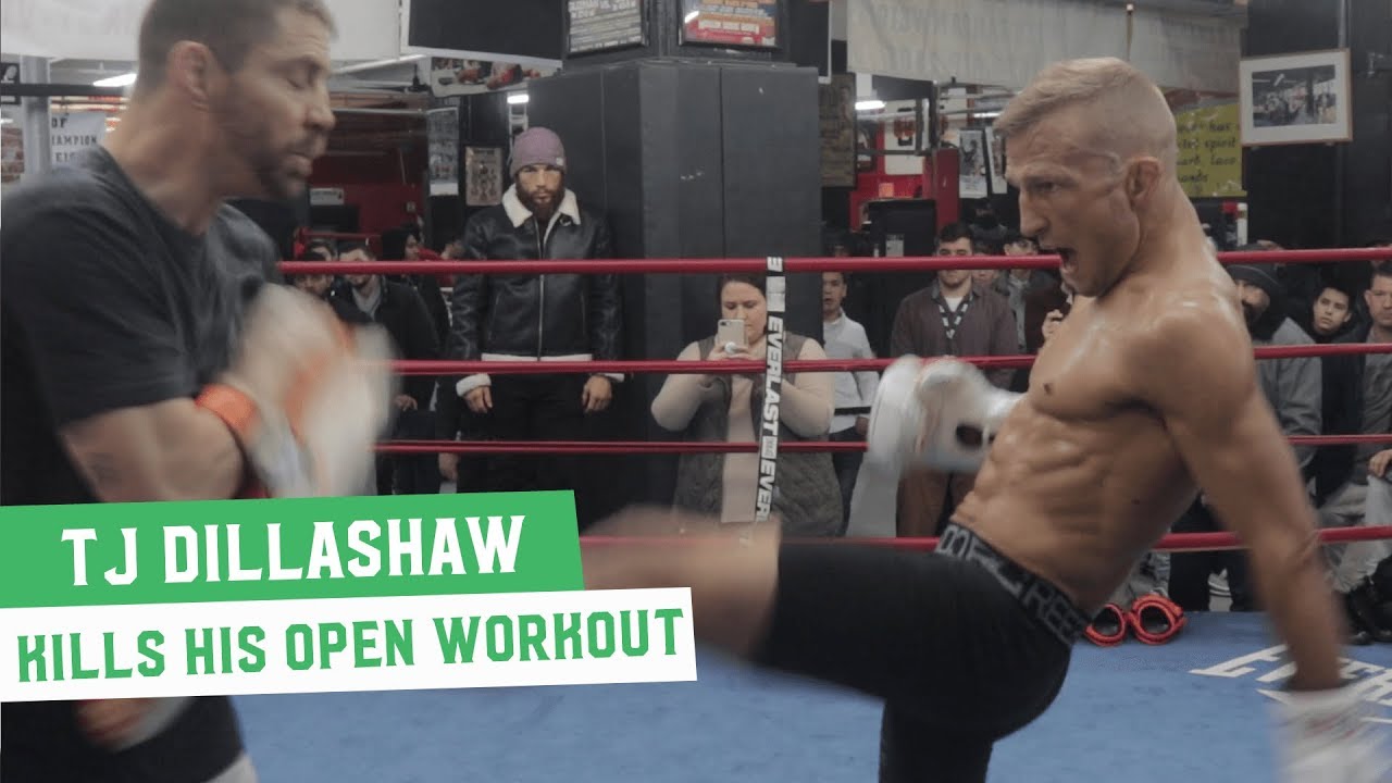 A shredded TJ Dillashaw shows no signs of energy loss with weight cut