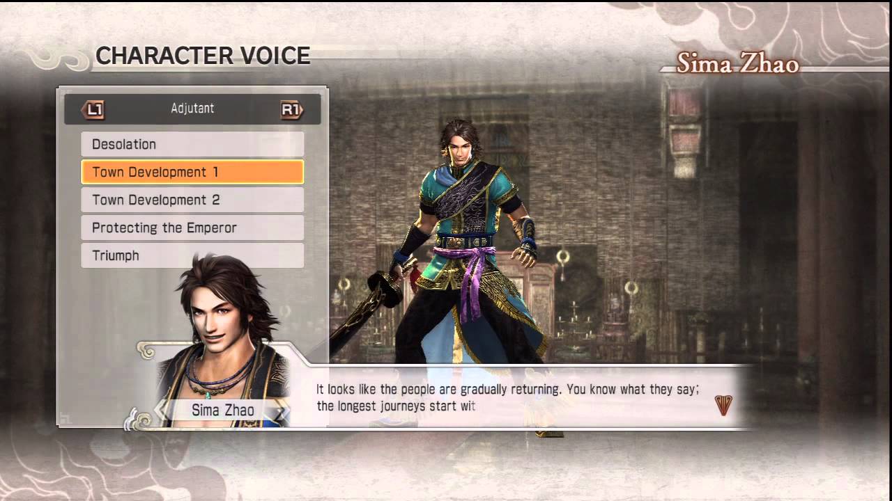 Dynasty Warriors 7 Xtreme Legends - Sima Zhao Legend Quotes (English)