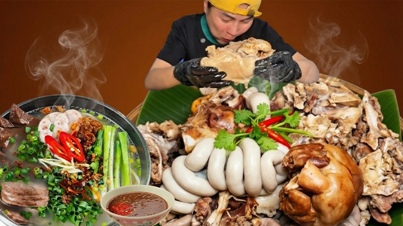 TRỜI ƠI QUÁ CHẤN ĐỘNG VỚI MÀN MUKBANG LỊCH SỬ KHI THỬ THÁCH ĂN HẾT MÂM LÒNG KHỔNG LỒ KÈM CHÁO HUYẾT