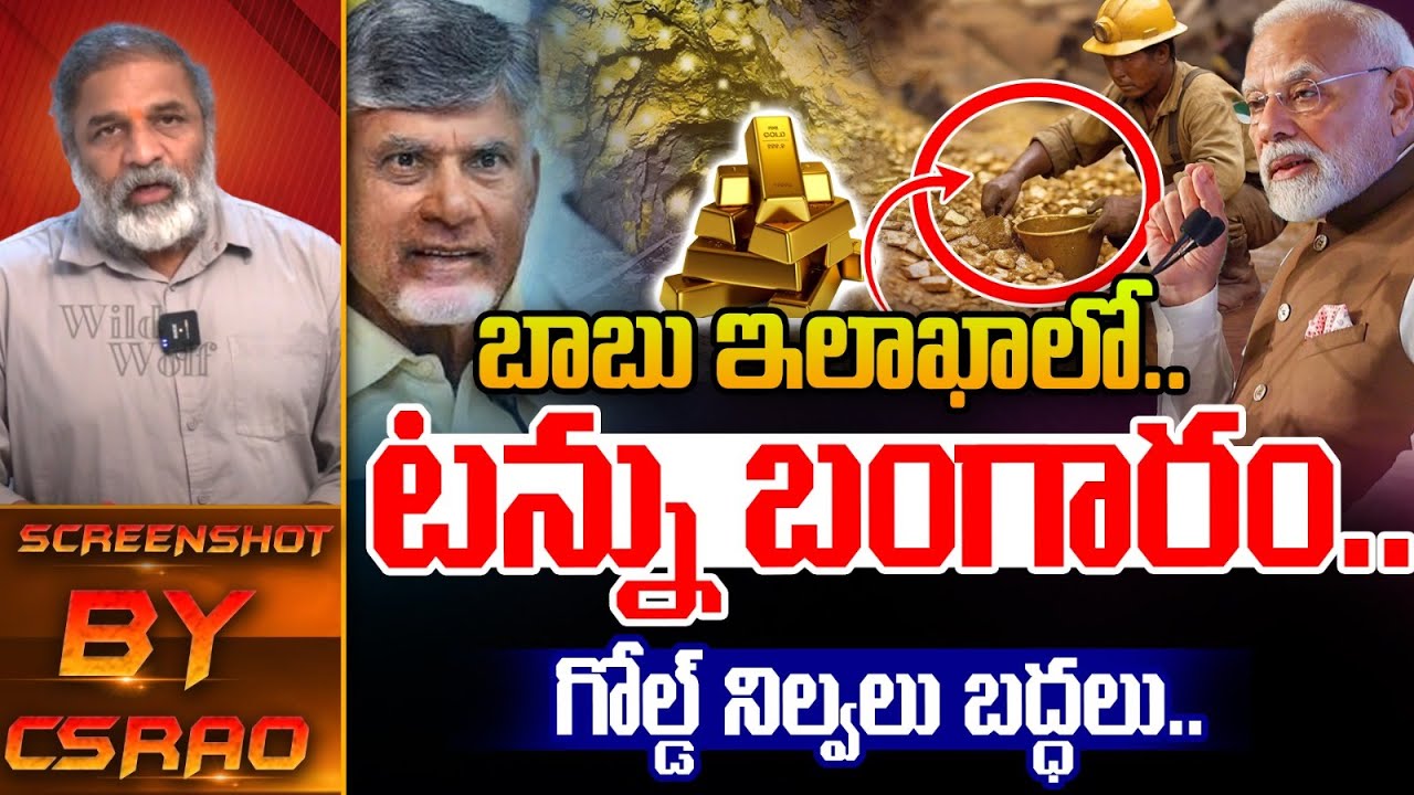 Gold Mines In AP : బాబు ఇలాఖాలో టన్ను బంగారం..గోల్డ్ నిల్వలు బద్ధలు | CM Chandrababu | Wild Wolf