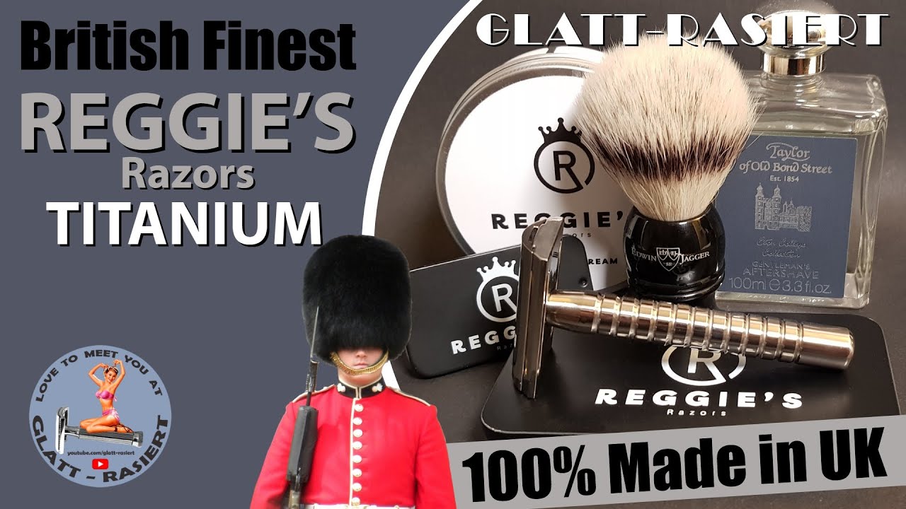 REGGIE'S RAZOR TITANIUM ║ British Finest - Rasierhobel / Nassrasur // GLATT - RASIERT