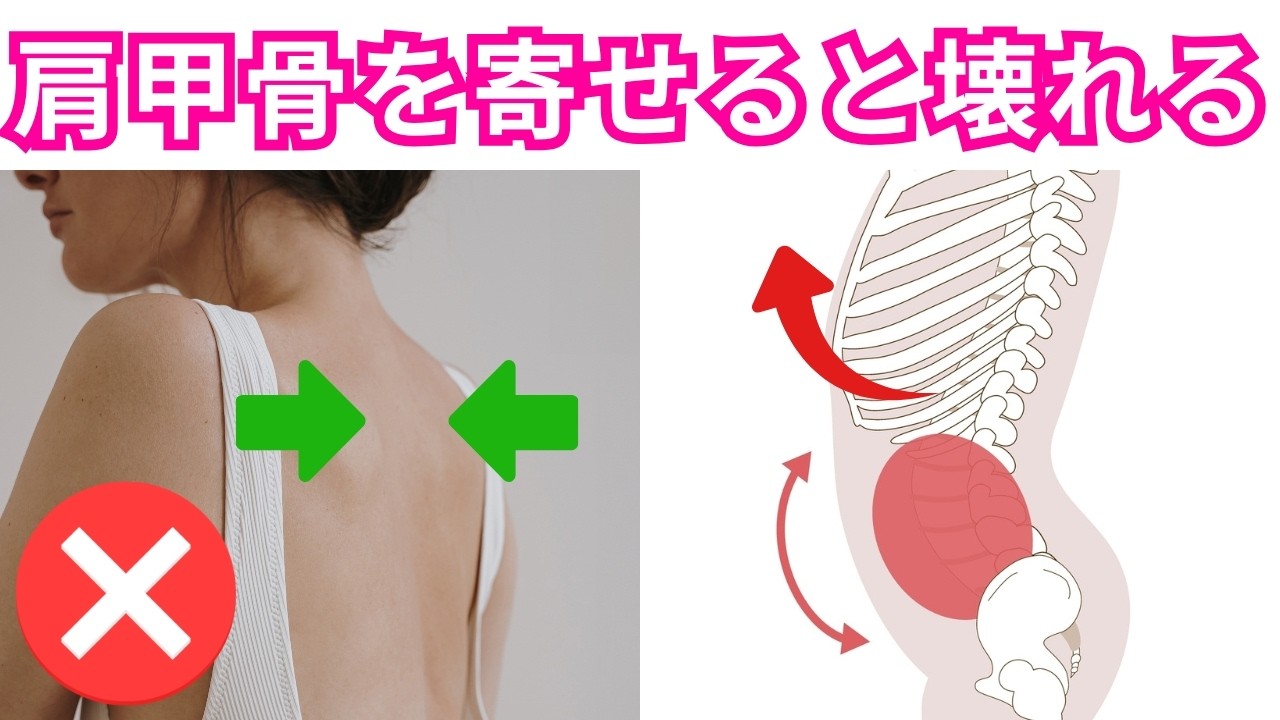 「肩甲骨を背骨に寄せる動き」で身体に起きる弊害３選！