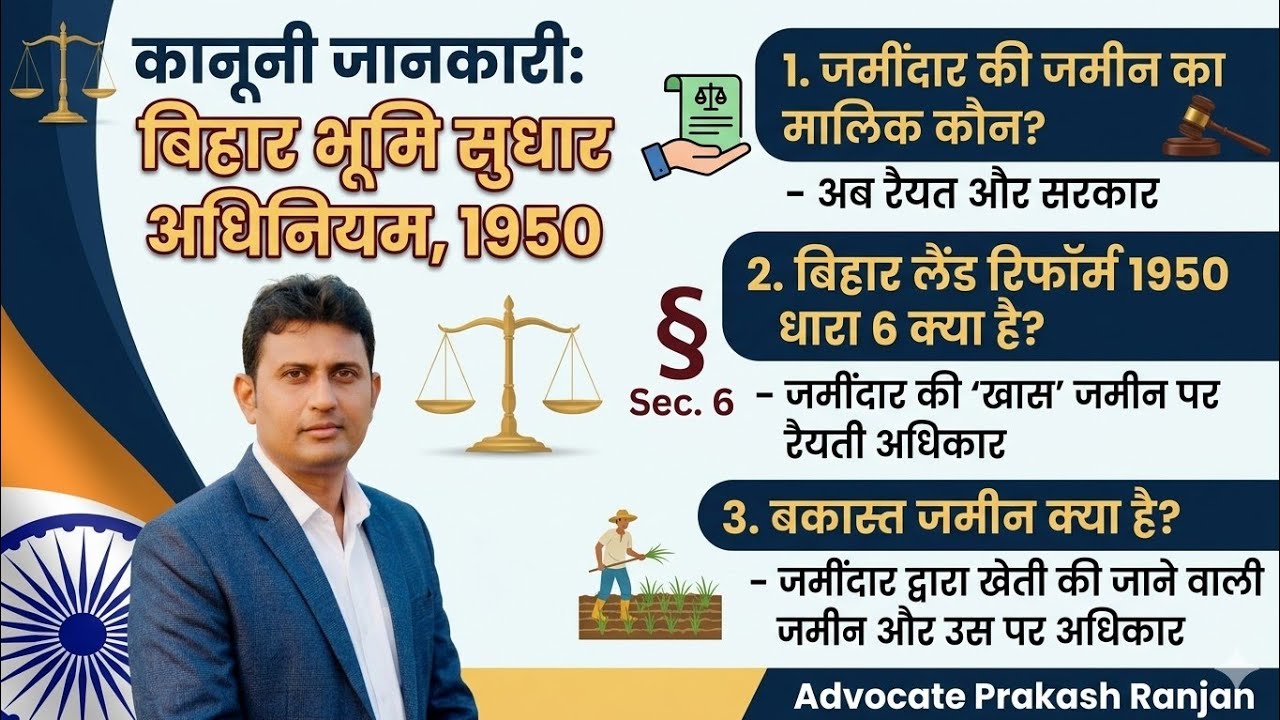 Bihar Land reform 1950 sec 6