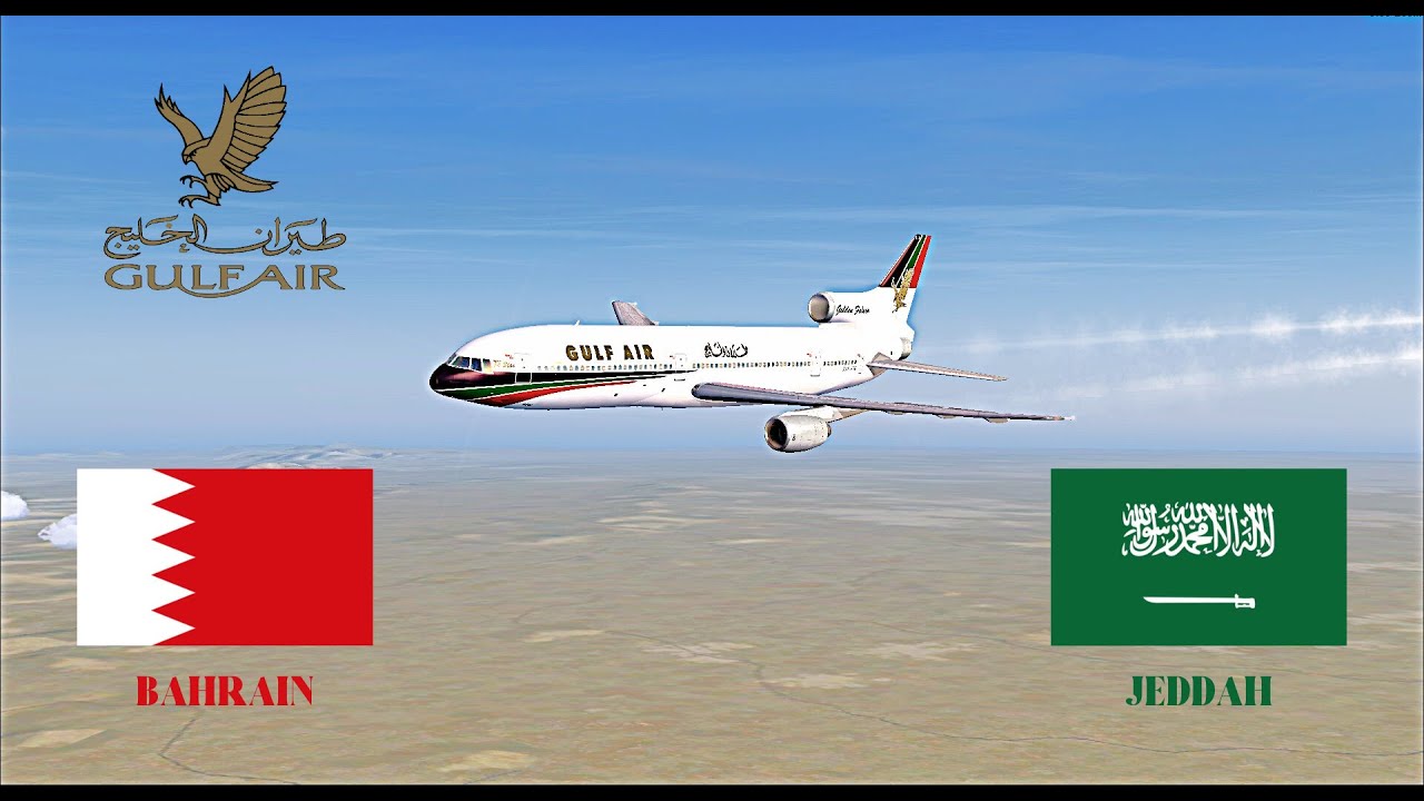 FSX ||FULL FLIGHT||Bahrain-Jeddah Retro Gulf Air L1011-100