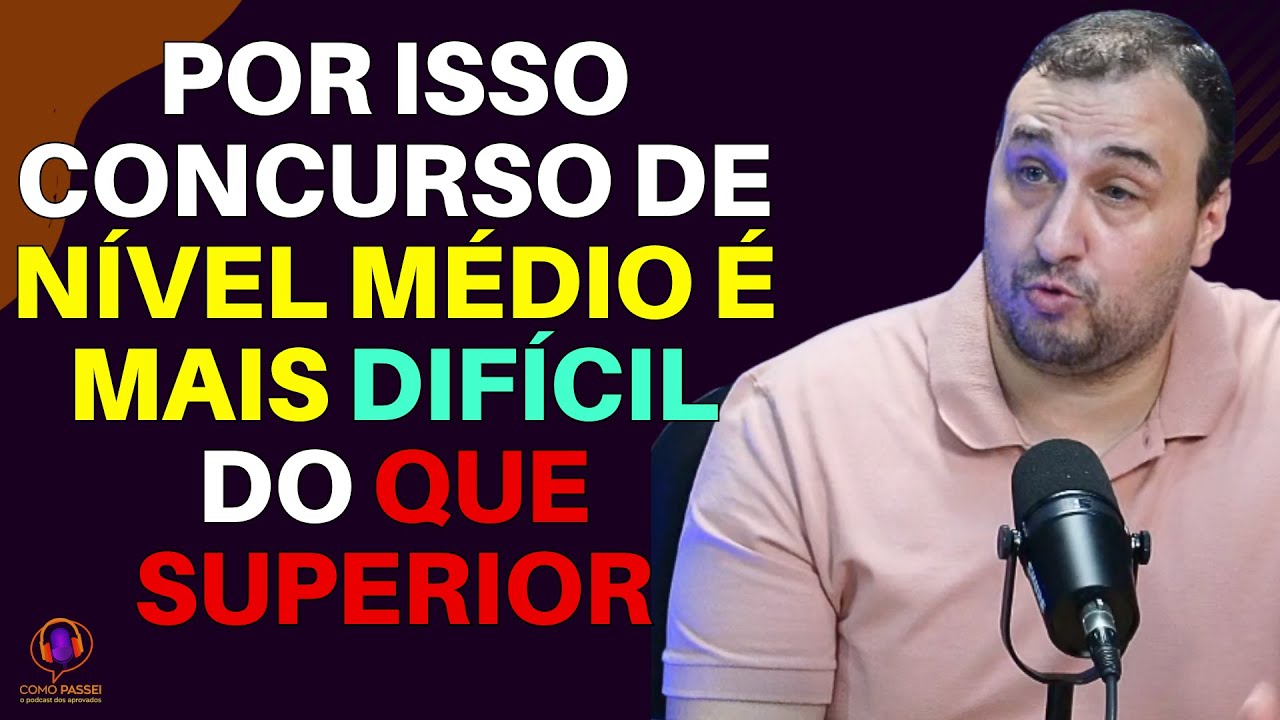 Diferença Dificuldade Concursos de Nível Médio e Superior