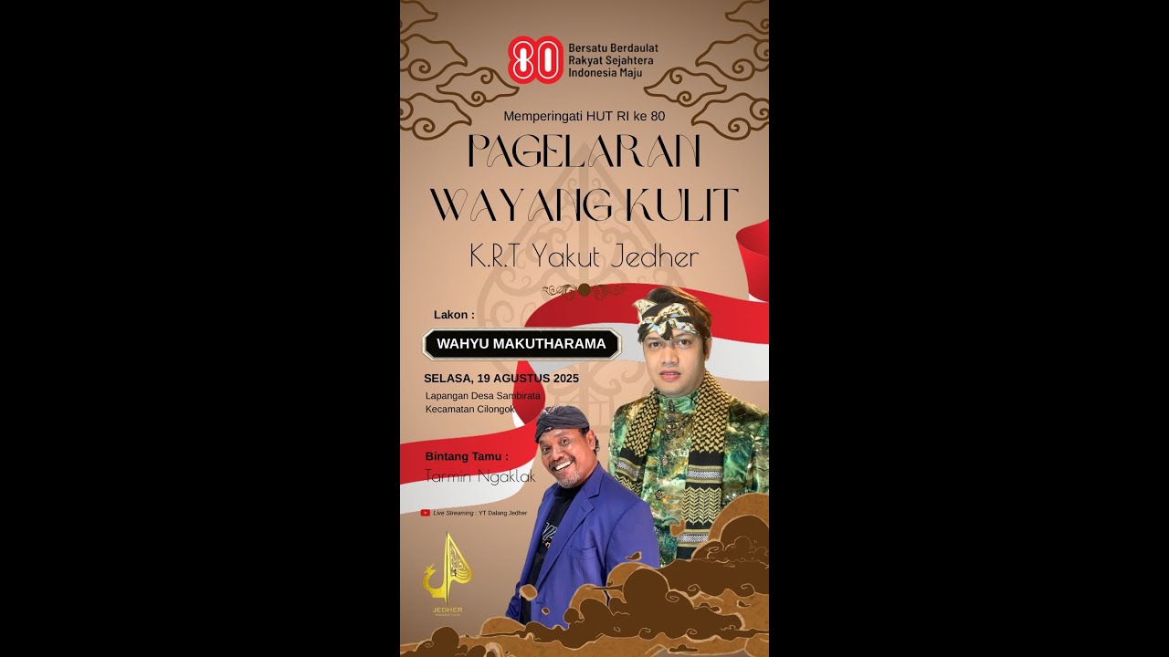 LIVE WAYANG KULIT KI K.R.T YAKUT JEDHER LAKON WAHYU MAKUTHARAMA BT.TARMIN NGAKLAK