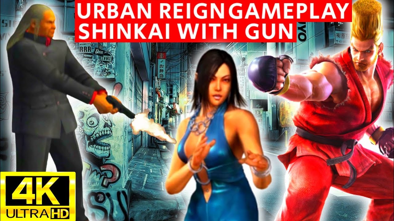 Shinkai - The Gun Master | Shinkai's Katana Challenge Mode Gameplay - Urban Reign PS2 1080p HD