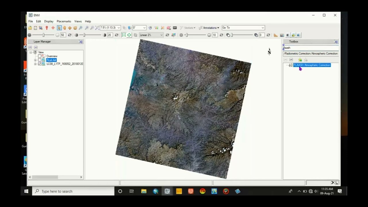 Atmospheric Correction using FLAASH Module in the ENVI 5.3 Software