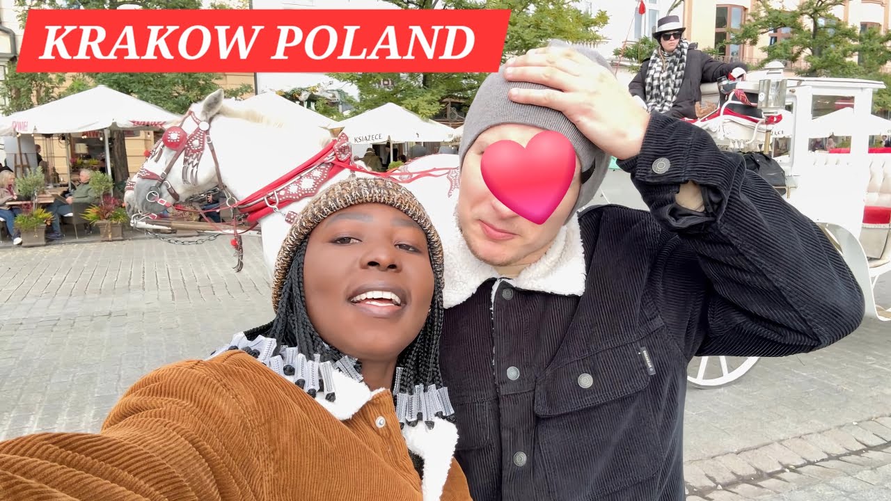 Interracial Couple Day 1  After Re-Union In Krakow Poland !! Showing me His City !!