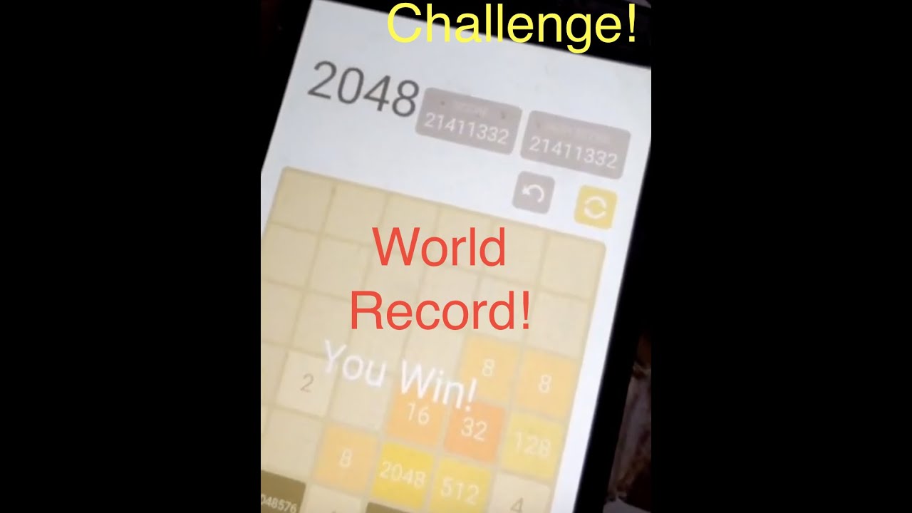 2048 World record! Challenge 6x6 High Score: 21,411,332       Biggest tile: 1,048,576